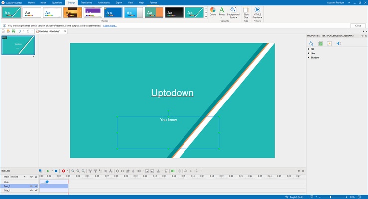 ActivePresenter screenshot 1
