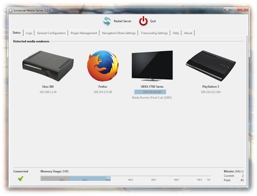 Universal Media Server screenshot 1