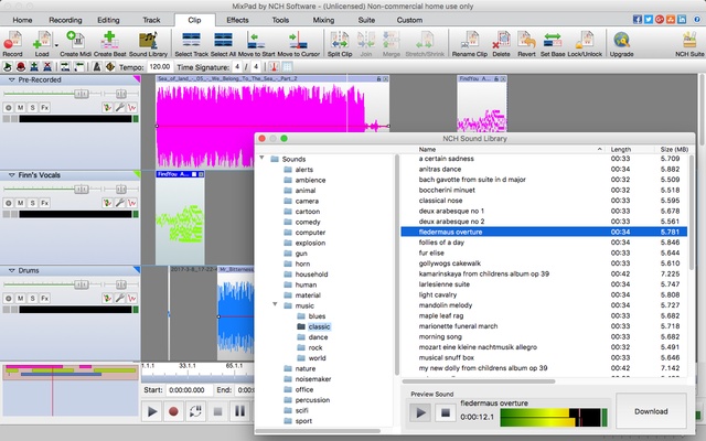 MixPad Free Music Mixer and Recording Studio screenshot 1