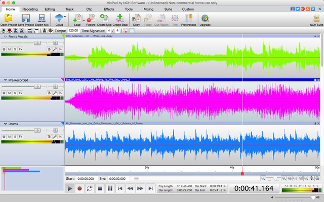 MixPad Free Music Mixer and Recording Studio screenshot 1
