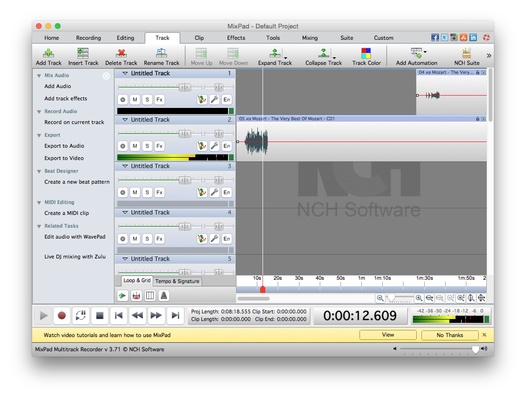 MixPad Free Music Mixer and Recording Studio screenshot 1