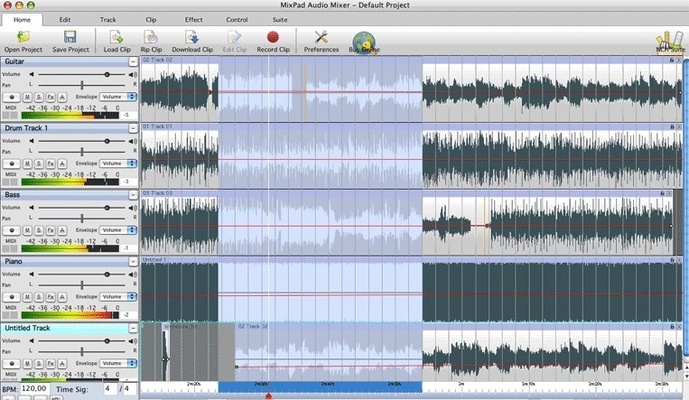 MixPad Free Music Mixer and Recording Studio screenshot 1