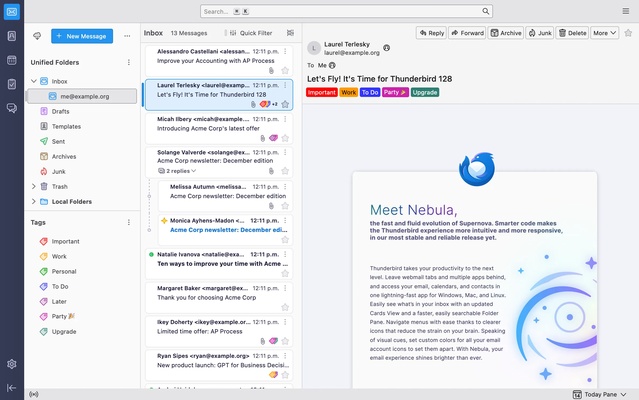 Thunderbird screenshot 1