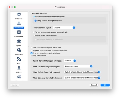 qBittorrent screenshot 1