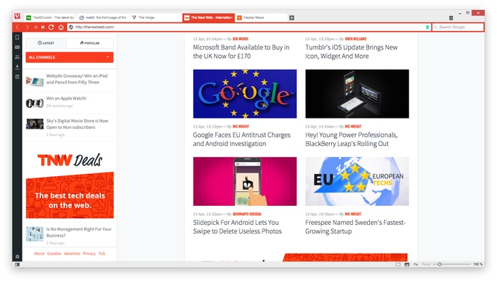 Vivaldi screenshot 1