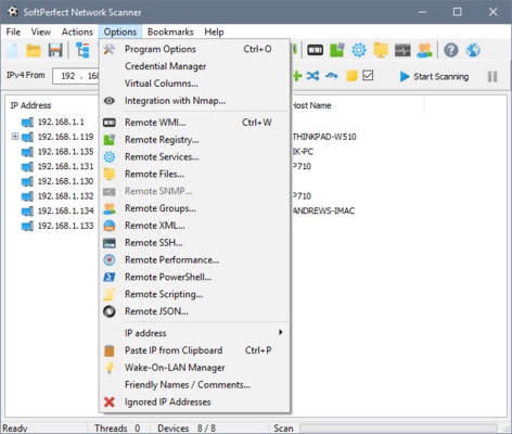 SoftPerfect Network Scanner screenshot 1