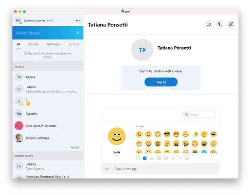 Skype screenshot 1