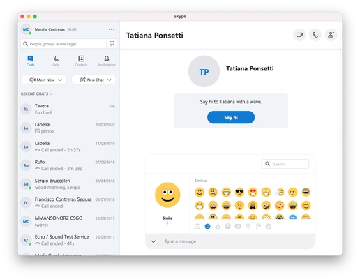 Skype screenshot 1