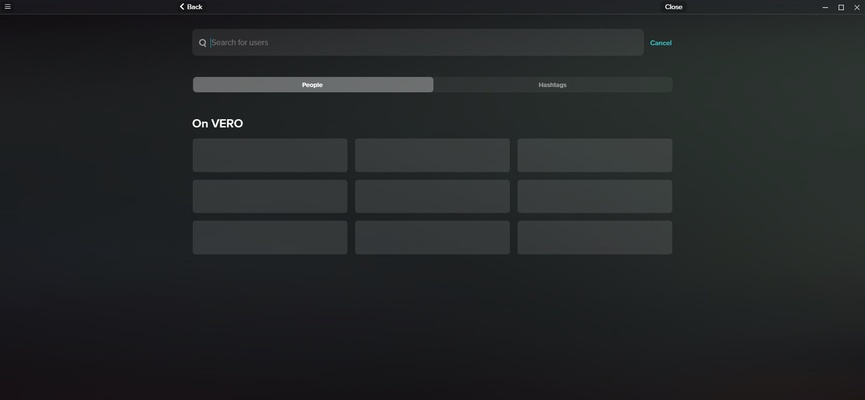 Vero screenshot 1