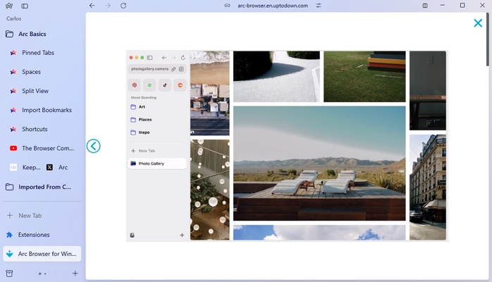 Arc screenshot 1