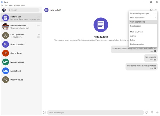Signal screenshot 1