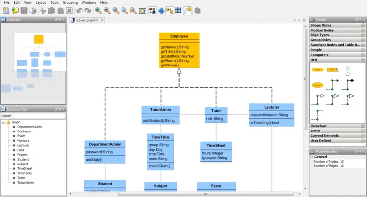 yEd screenshot 1