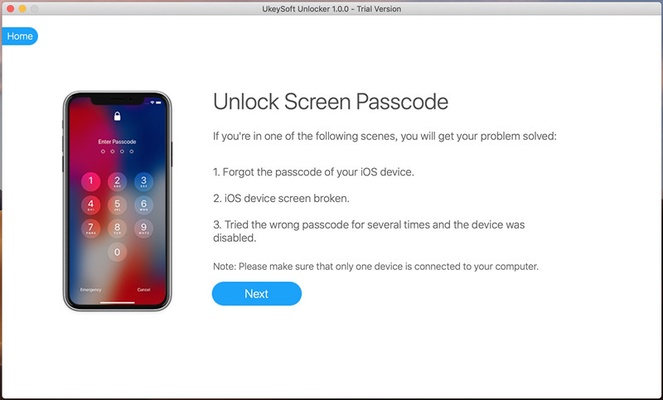 UkeySoft iPhone Unlocker screenshot 1