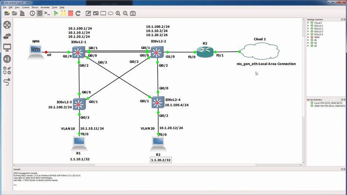 GNS3 screenshot 1