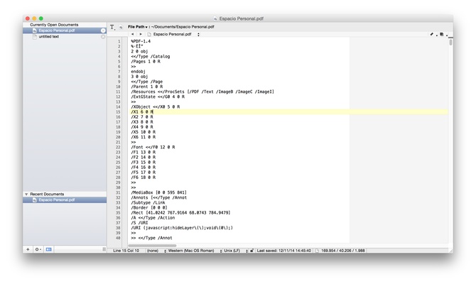 TextWrangler screenshot 1