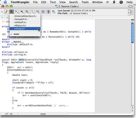 TextWrangler screenshot 1