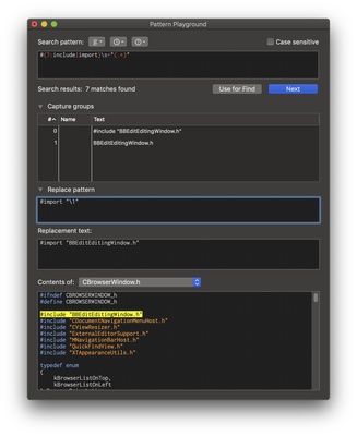 BBEdit screenshot 1
