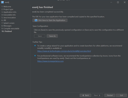 exe4j screenshot 1