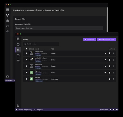 Podman screenshot 1