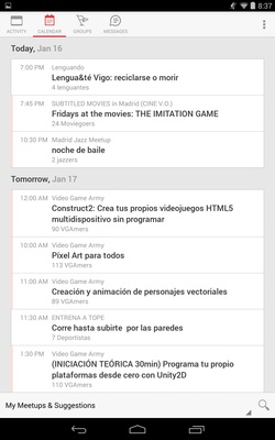 Meetup screenshot 1