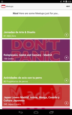Meetup screenshot 1