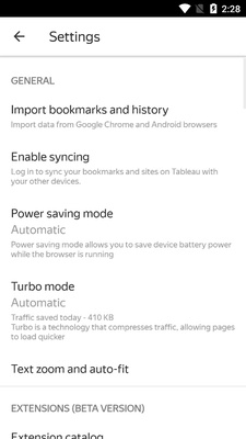 Yandex Browser Beta screenshot 1