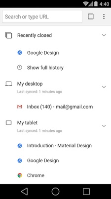 Chrome Canary screenshot 1