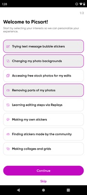 PicsArt screenshot 1