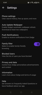 Zedge screenshot 1