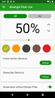 Bluelight Filter Lite screenshot 1