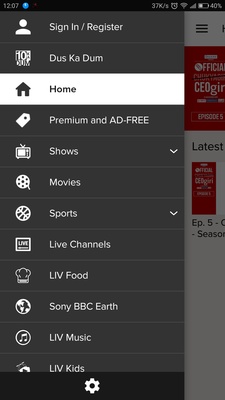 Sony LIV screenshot 1