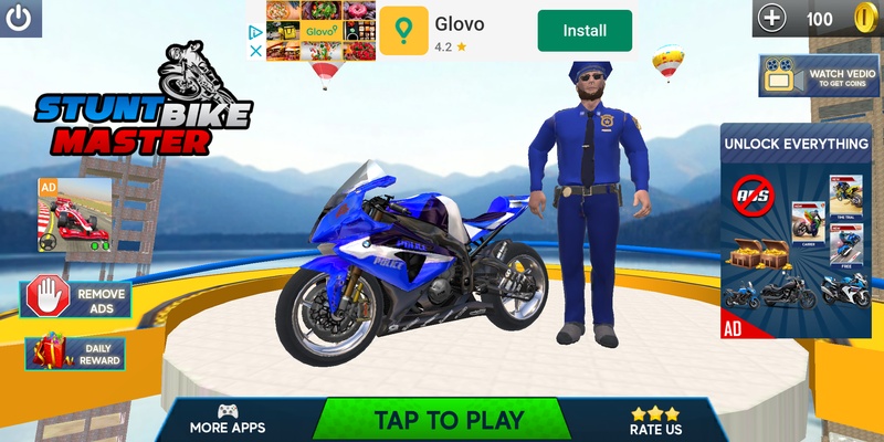 Police Bike Stunts Games screenshot 1