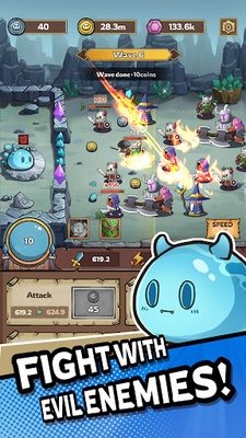 Slime Castle - Idle TD screenshot 1
