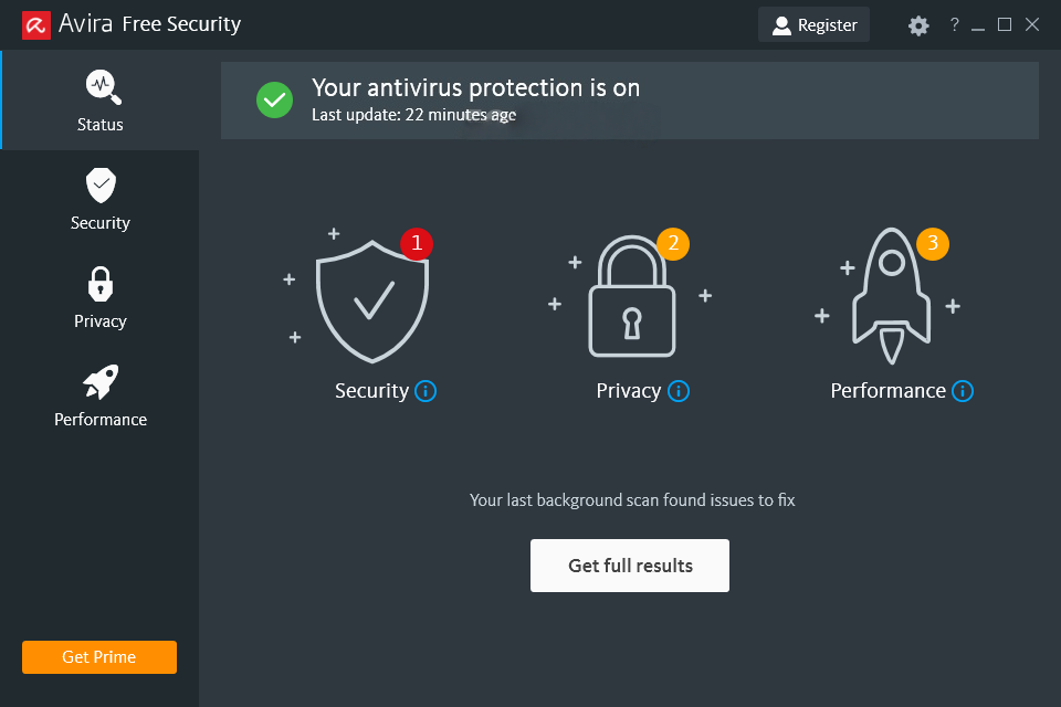Avira Free Security screenshot 1