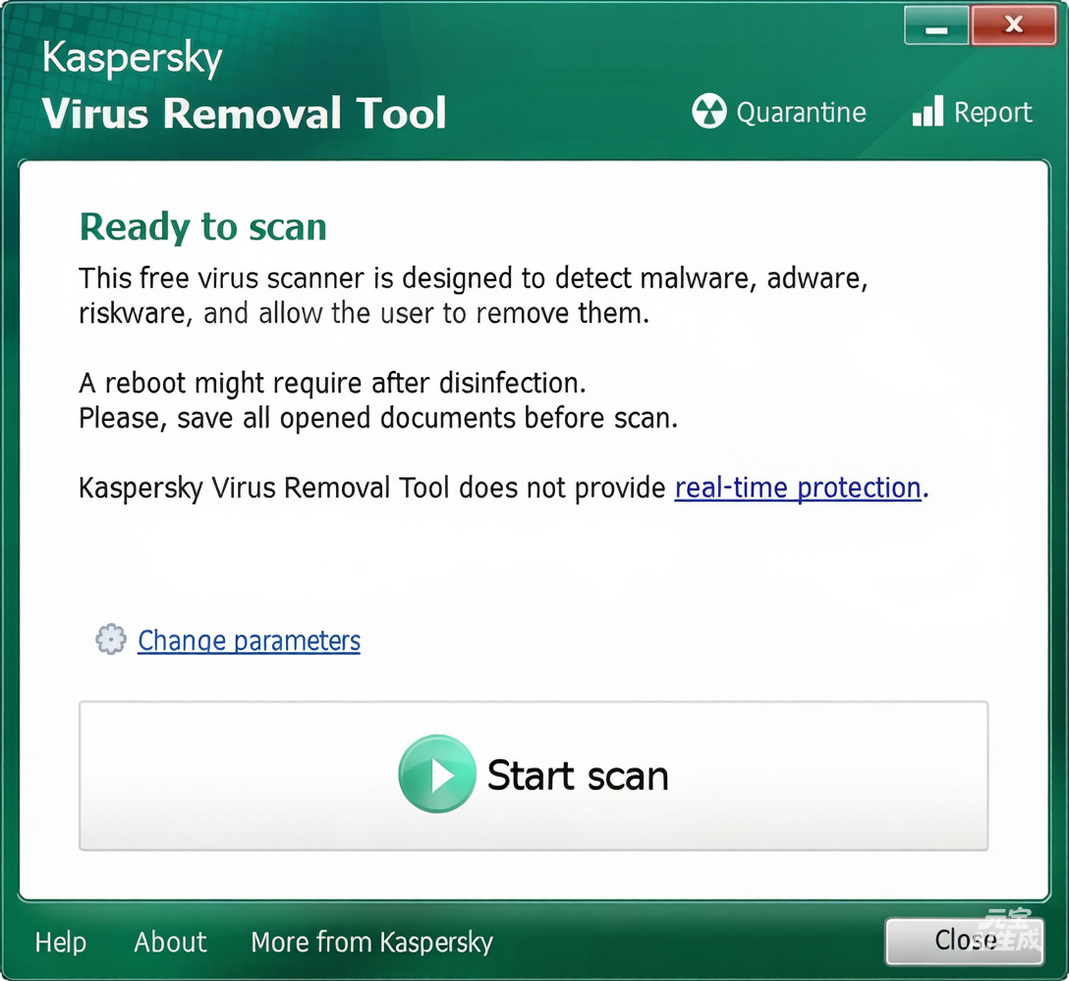 Kaspersky Virus Removal Tool screenshot 1