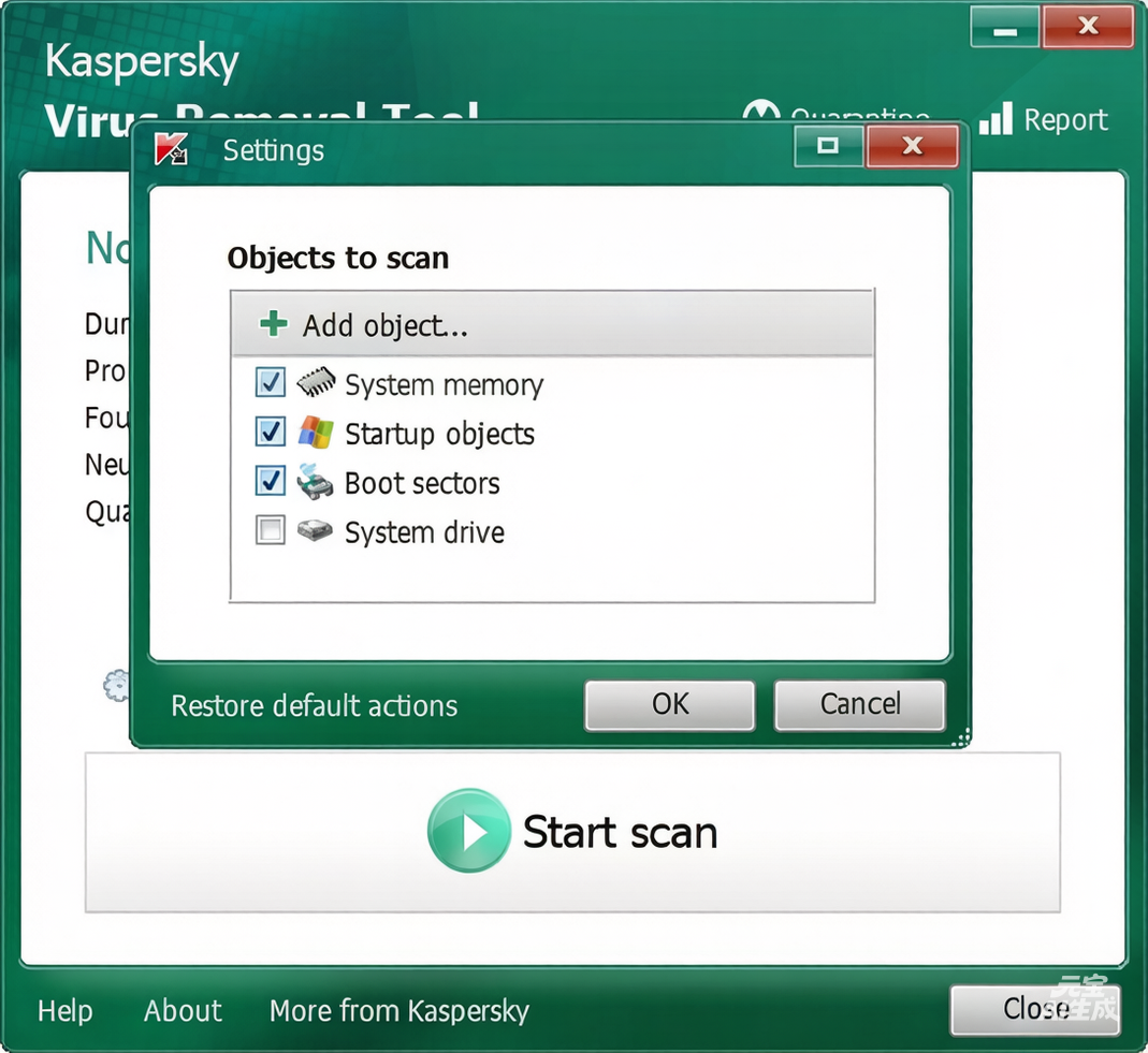 Kaspersky Virus Removal Tool screenshot 1