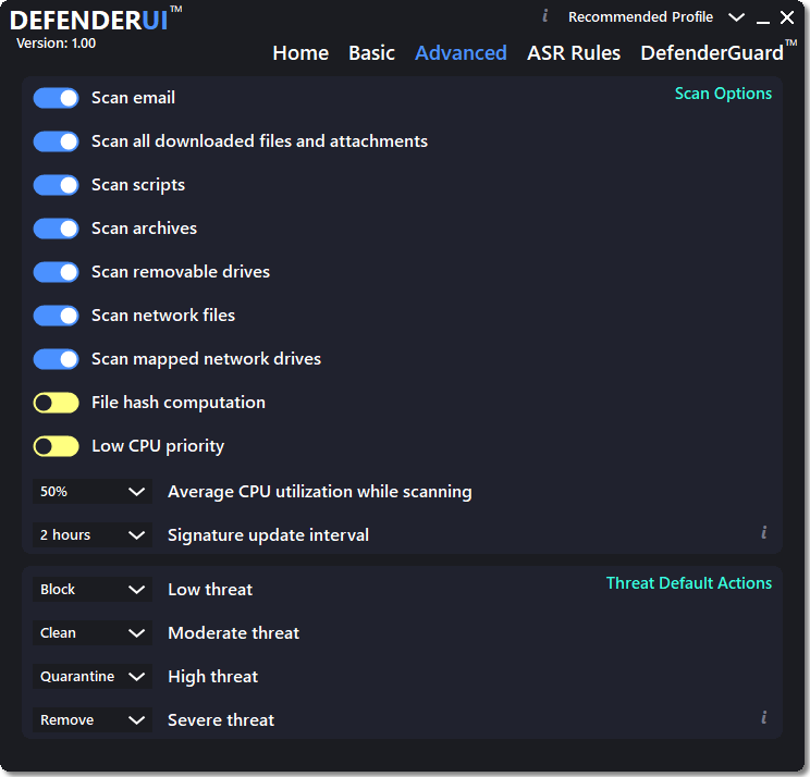 DefenderUI screenshot 1