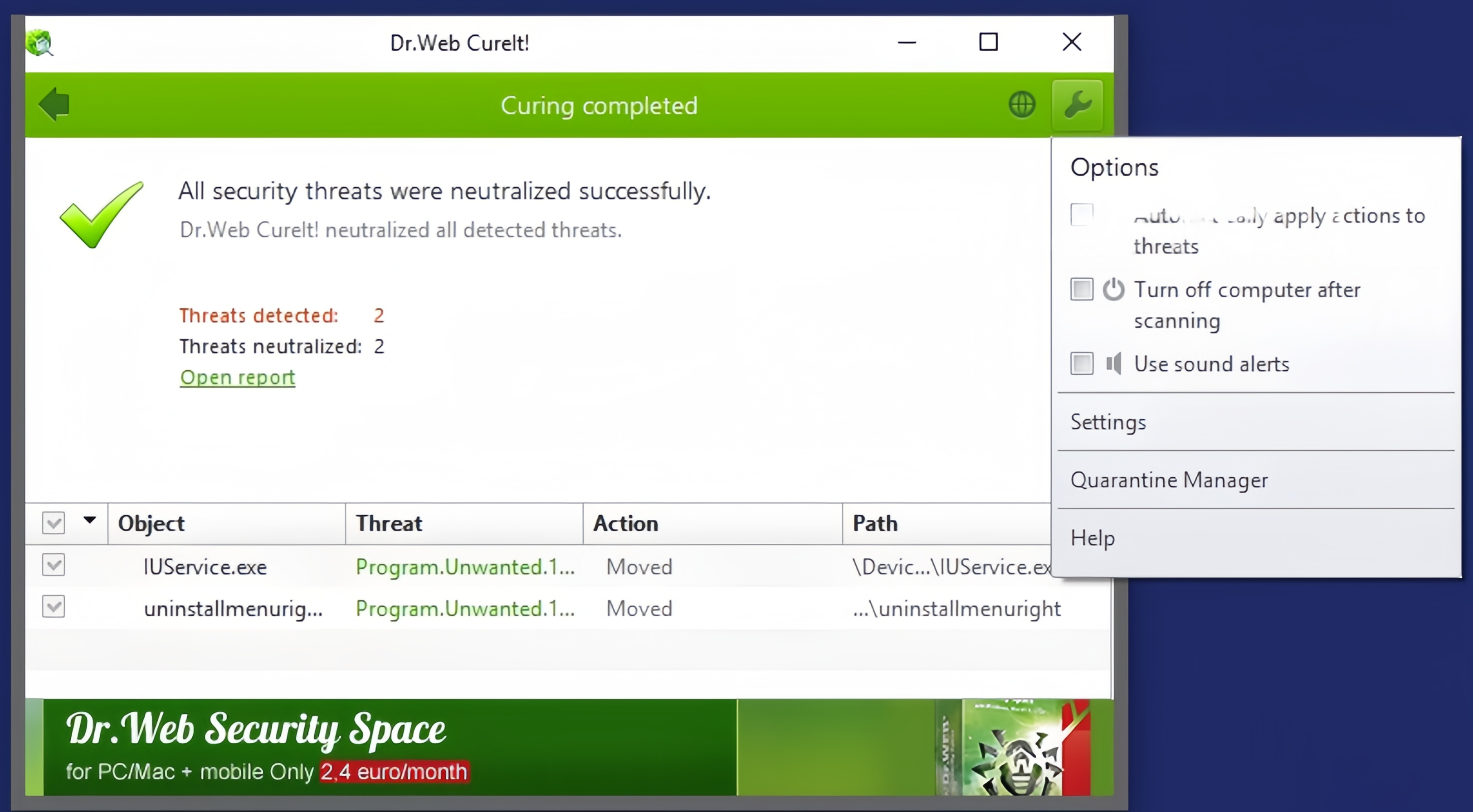 Dr.WEB CureIt! April screenshot 1