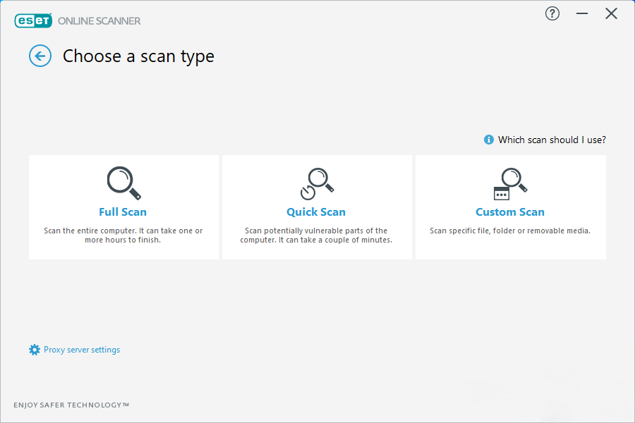 ESET Online Scanner screenshot 1