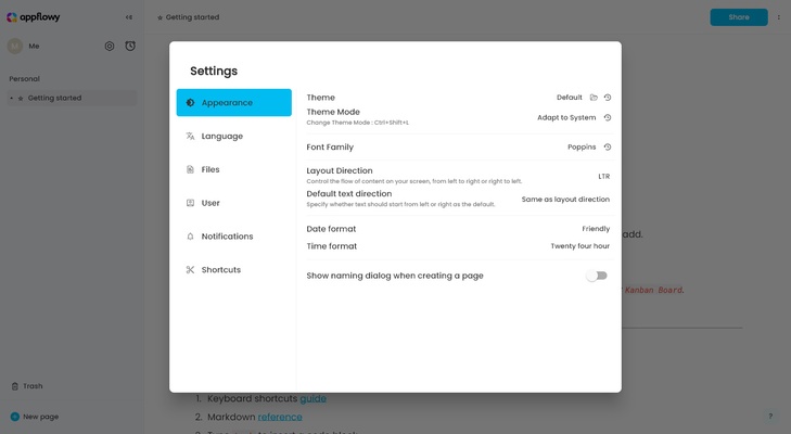 Appflowy screenshot 1