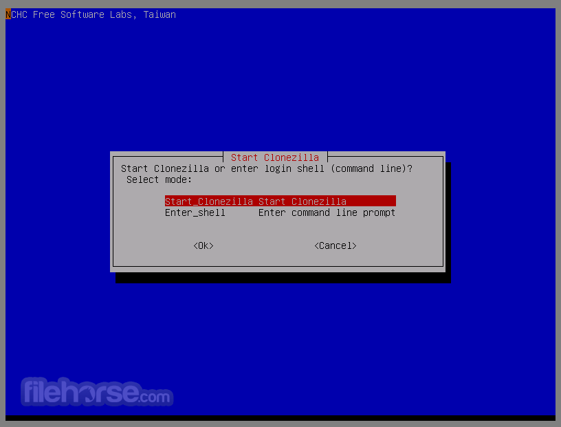 Clonezilla screenshot 1