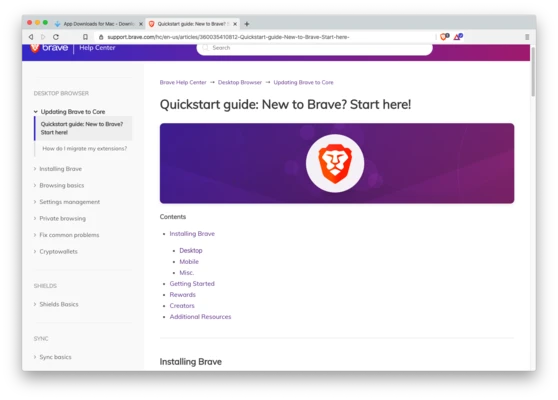 Brave Browser for Mac screenshot 1
