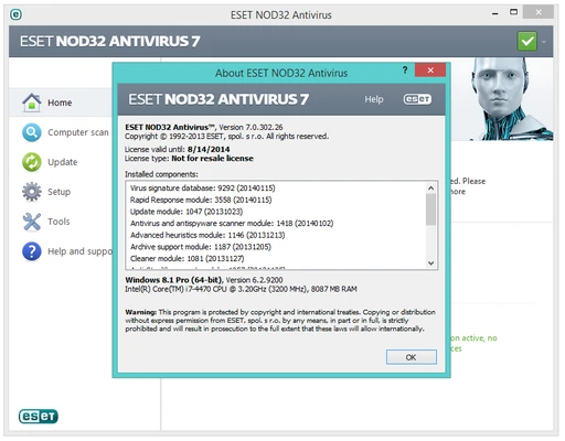 ESET NOD32 Antivirus (64-bit) screenshot 1