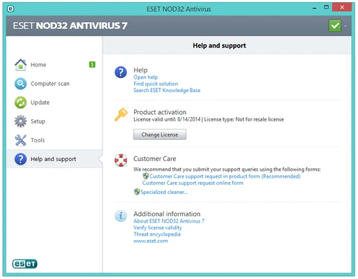 ESET NOD32 Antivirus (64-bit) screenshot 1