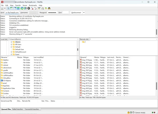 FileZilla 3.70.6 client(64-bit) screenshot 1