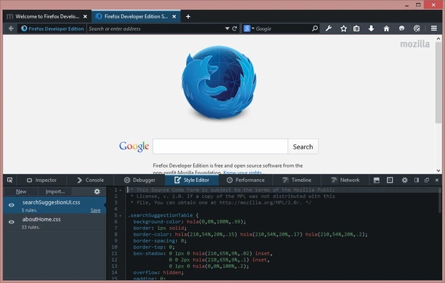 Firefox Developer Edition 152.0b8 (64-bit) screenshot 1