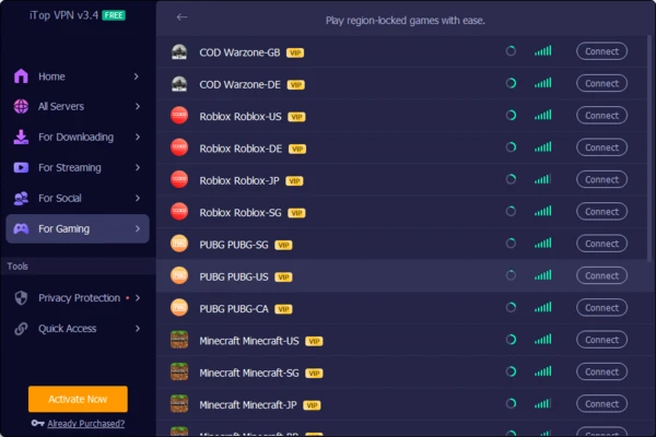 iTop VPN 7.5.0 - Fast, Safe & Secure screenshot 1