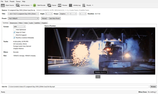 HandBrake 1.11.2 screenshot 1