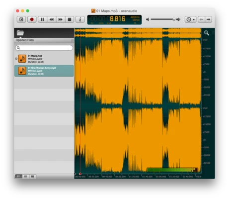 Ocenaudio 3.19.2 for Mac screenshot 1