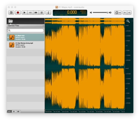 Ocenaudio 3.19.2 for Mac screenshot 1